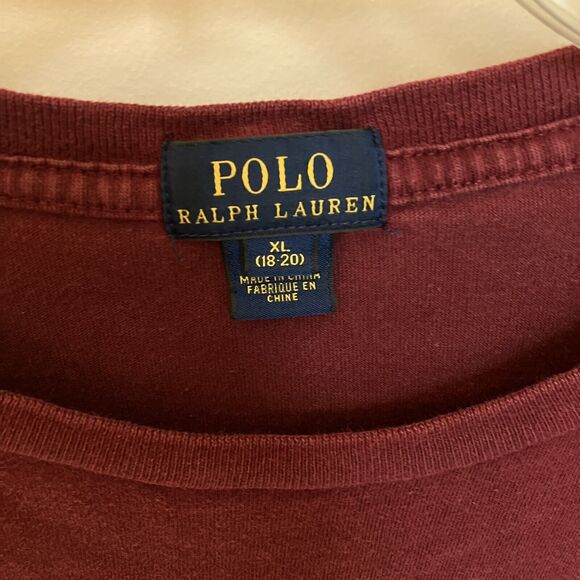 Polo Ralph Lauren Shirts Boys XL Long Sleeve Pull Over Crew Neck Set Of 2 Bundle - Picture 8 of 12